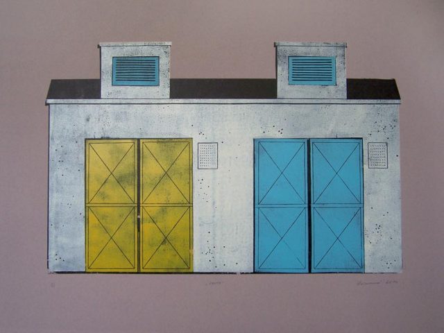 Vrata, linoryt, 67x43 cm, 2014