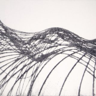 Snění I, 2016, strukturální grafika, papír, 45 x 60 cm